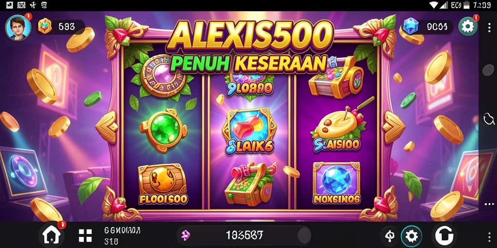 Tampilan gameplay ALEXIS500 yang menarik dan interaktif.