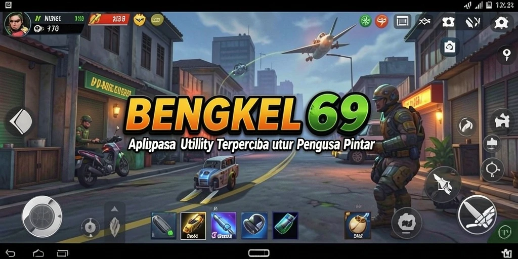 Tampilan antarmuka BENGKEL69 yang intuitif dan menarik