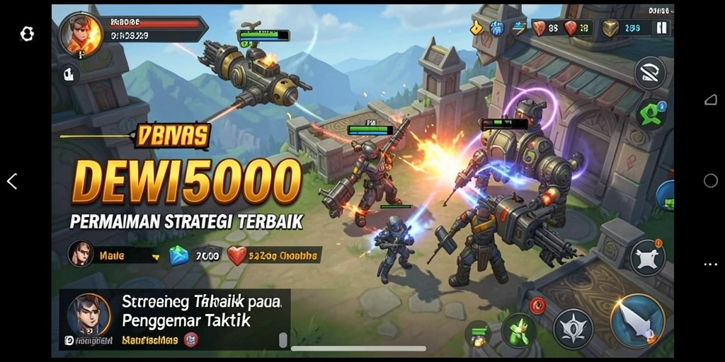 Screenshot DEWI5000 menampilkan gameplay strategis yang seru.