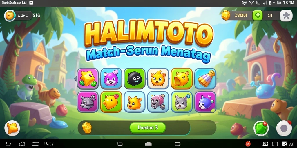 Tampilan menarik gameplay HALIMTOTO yang penuh warna.
