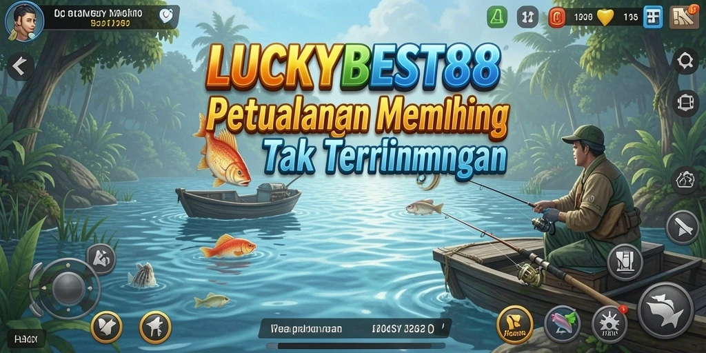 Tampilan gameplay menarik di LUCKYBEST88 dengan aksi memancing nyata.