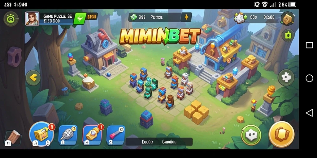 Screenshot utama MIMINBET dengan gameplay Puzzle yang menantang.