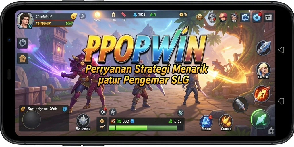 Tangkapan layar gameplay <strong>POPWIN</strong> menunjukkan pertempuran strategi yang intens dan menegangkan.