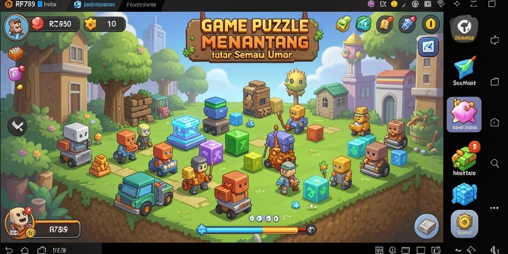 Screenshot gameplay RR789 menampilkan teka-teki menarik dan tantangan seru.