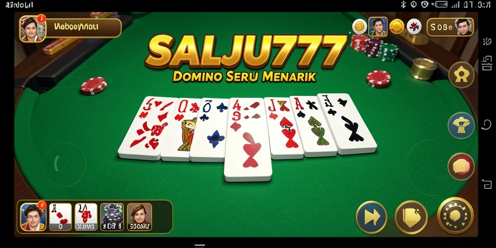 Screenshot gameplay SALJU777 yang menunjukkan momen menegangkan dalam permainan Domino.