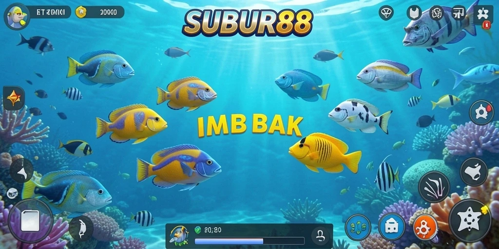 Tampilan screenshot <strong>SUBUR88</strong> dengan gameplay tembak ikan yang mengasyikkan.
