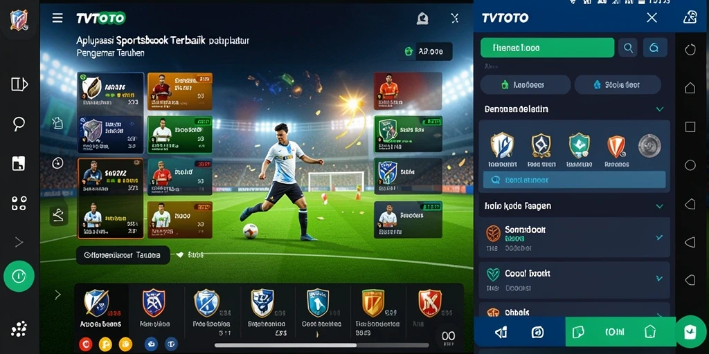Tampilan menarik dari aplikasi TVTOTO yang menampilkan berbagai pilihan taruhan olahraga.
