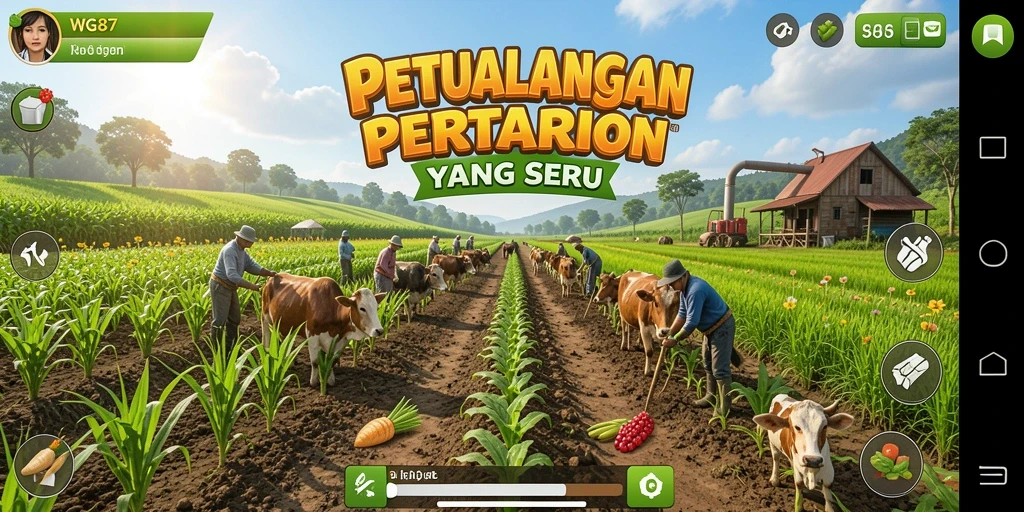 Tangkapan layar WG87 menampilkan gameplay pertanian yang seru dan menarik.